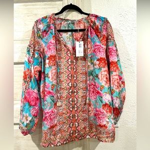 Johnny Was Rose Narcisa Blouse